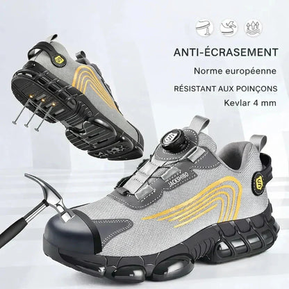 Chaussures de Sécurité avec Lacet à Bouton Rotatif