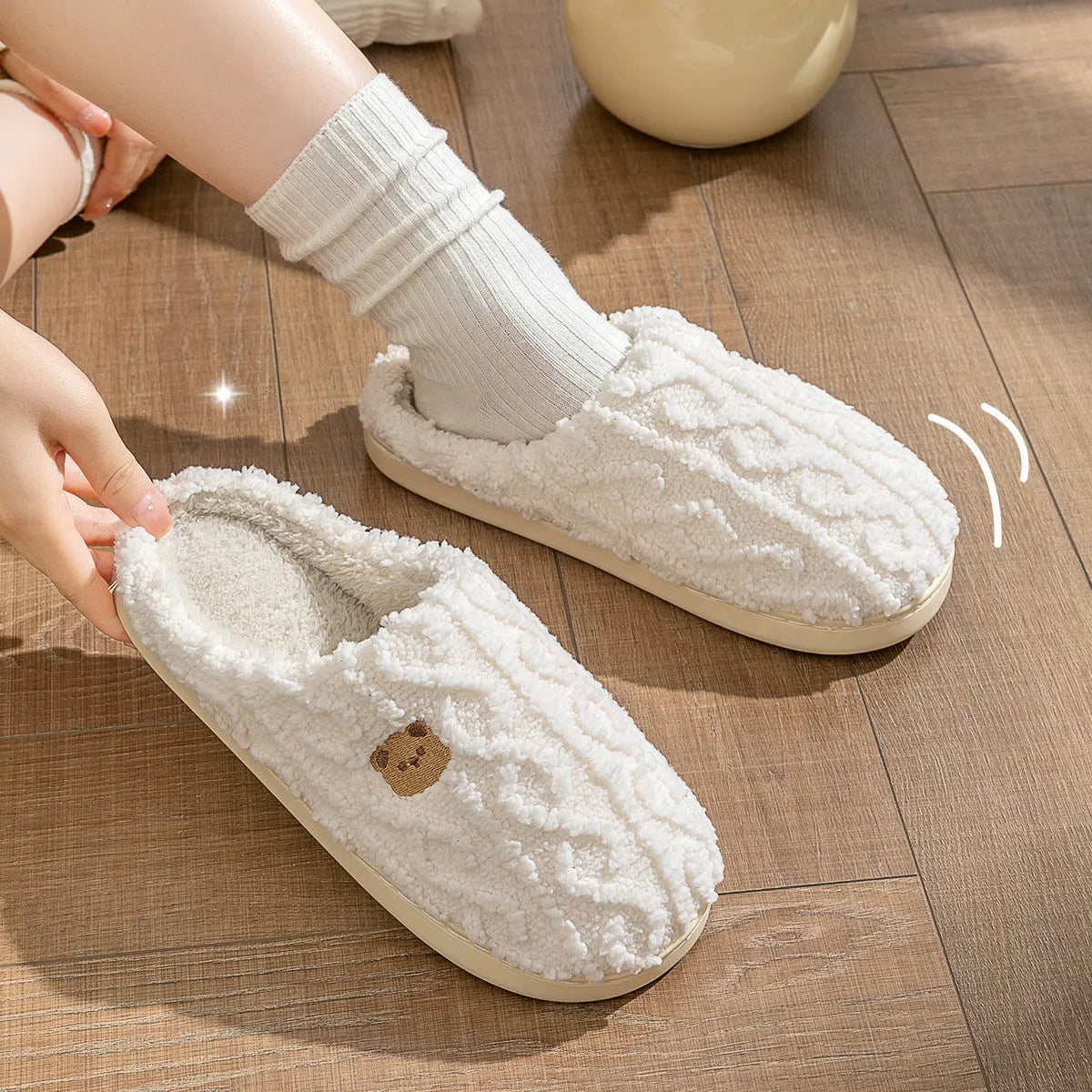 COCOONI™ – Pantoufle hiver femme | Confort cocooning & chaleur douce