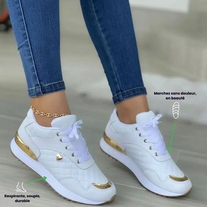 Basket Orthopédique Femme Noire – Semelle Confort & Maintien Quotidien