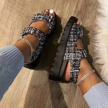 VELINORA™ - Sandales femme velcro : Confort optimal et style irrésistible