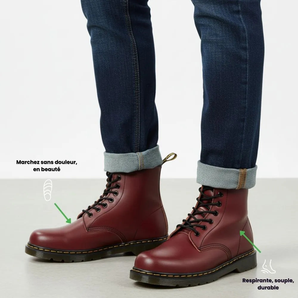 AXELON™ – Botte style Martin orthopédique | Confort optimal & maintien quotidien