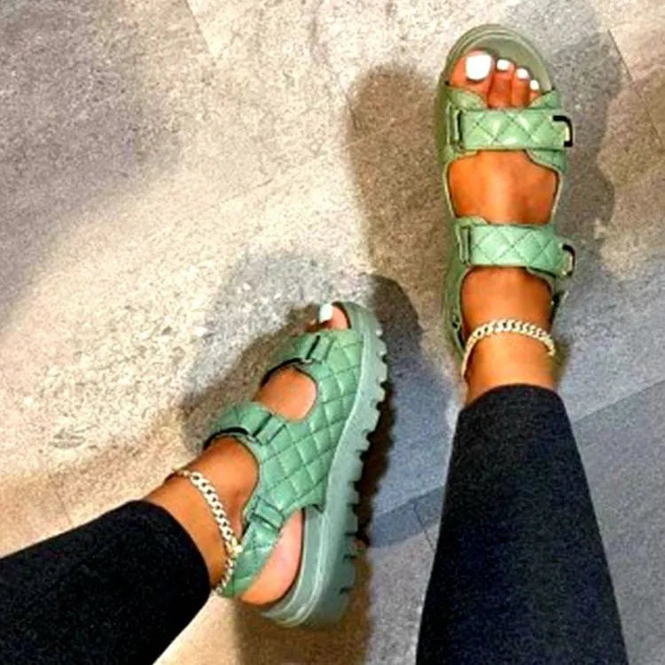 VELINORA™ - Sandales femme velcro : Confort optimal et style irrésistible