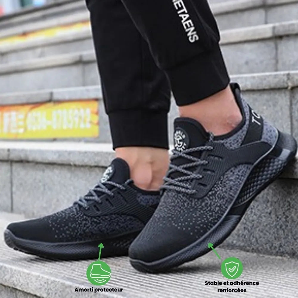 Chaussures de sécurité homme basket respirante embout acier